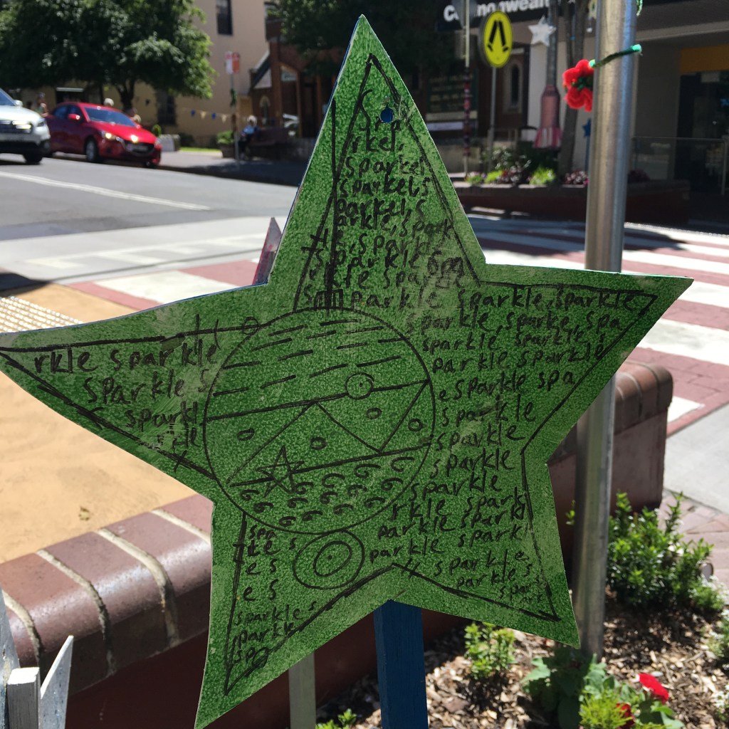 One of the many stars along Katoomba Street