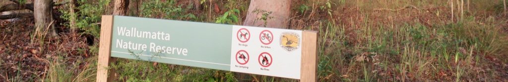 Entrance to Wallumatta Reserve, East Ryde