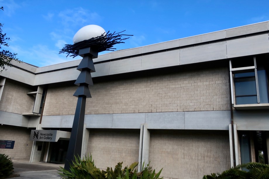 Newcastle Gallery with sculpture 'Black Totem II' by Brett Whiteley