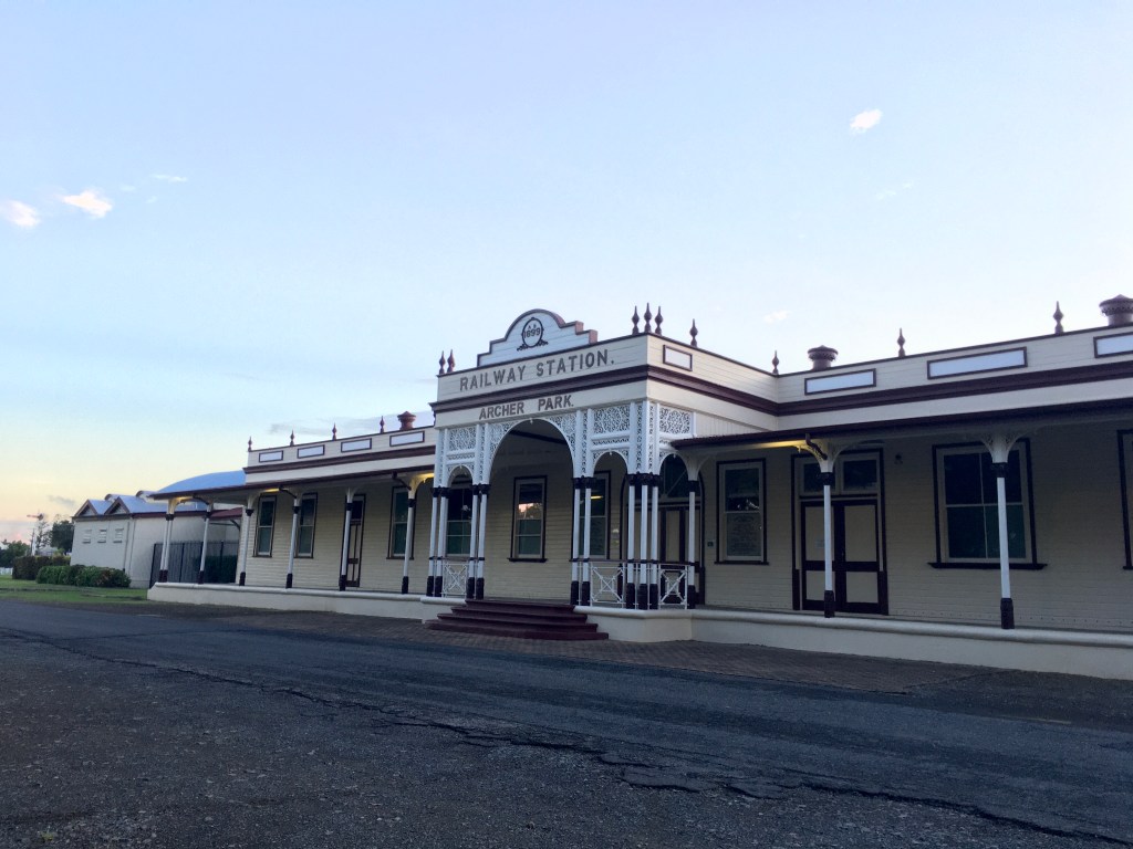 Archer Park Railway Station, now a heritage rail museum