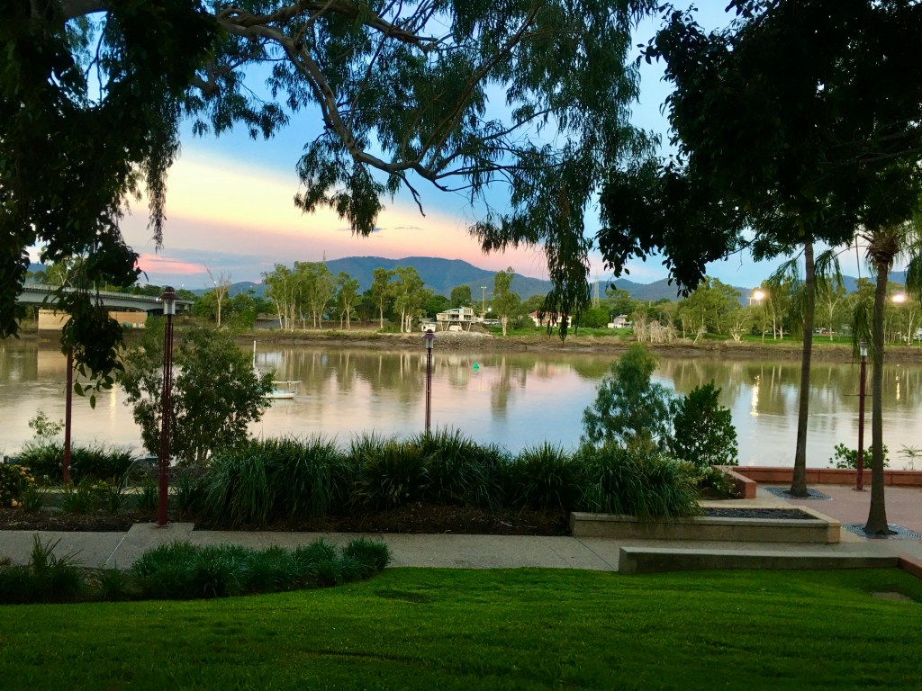 Fitzroy River at sunset, Rockhampton