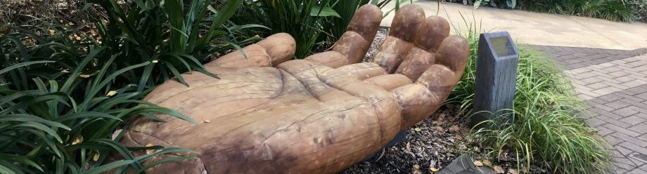 Hand sculpture at Royal North Shore Hospital, Sydney