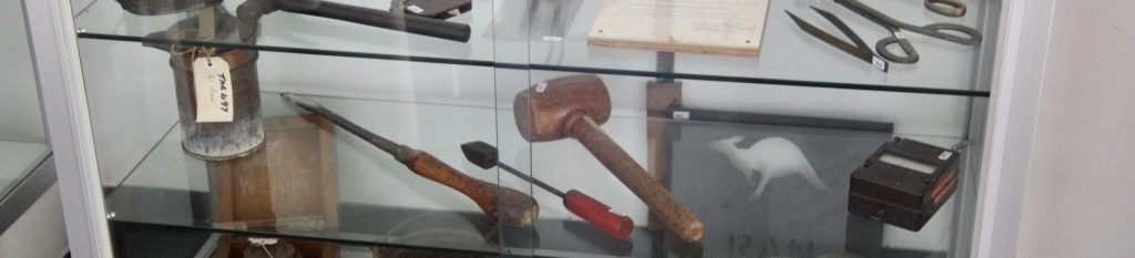 Trade tools at the Newington Armory site, Sydney