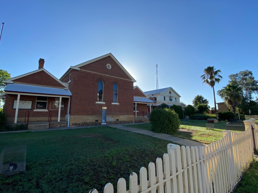 Narrabri Courthouses (1865 on left; 1888 on right)