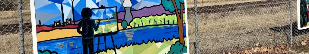 Mural of Lake Wallace, Wallerawang