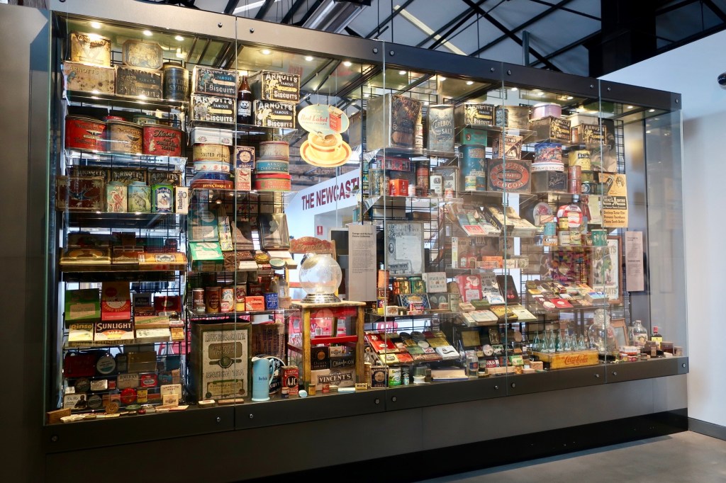 Old tins and grocery items, Newcastle Museum