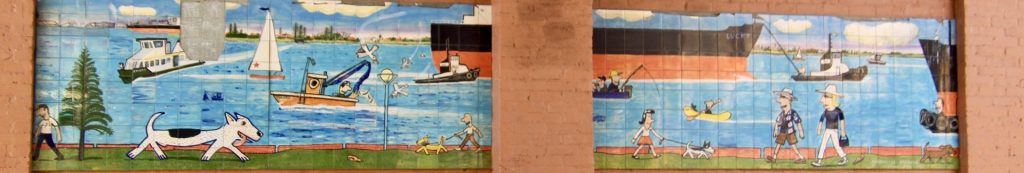 Mural of Newcastle Harbour